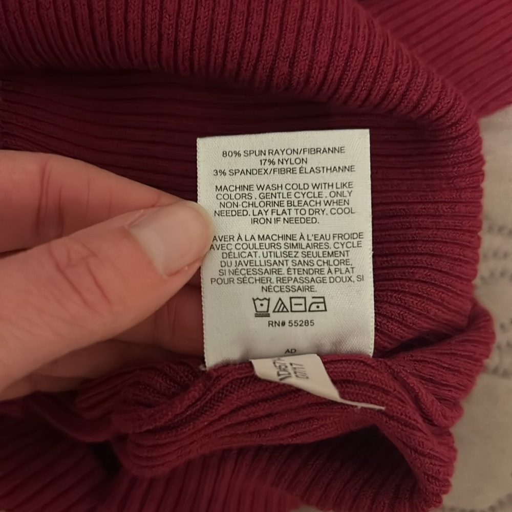 Express Magenta Turtleneck - Picture 3 of 3
